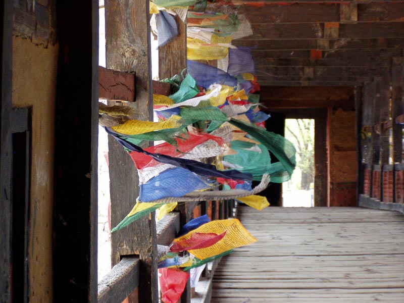 Prayer flags in Paro Paro