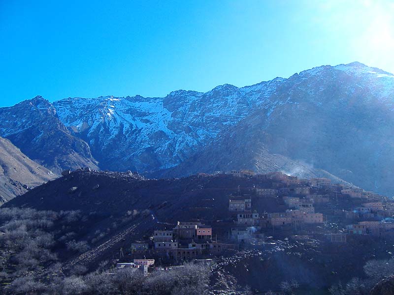 Winter Toubkal Trek Lower Village Winter toubkal