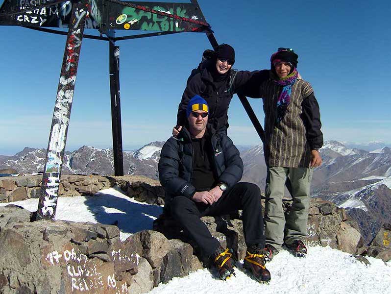 Winter Toubkal Trek Summit Triangle winter toubkal