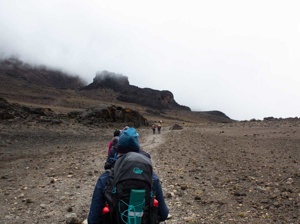 Approaching Lava Tower, Kilimanjaro Northern Circuit