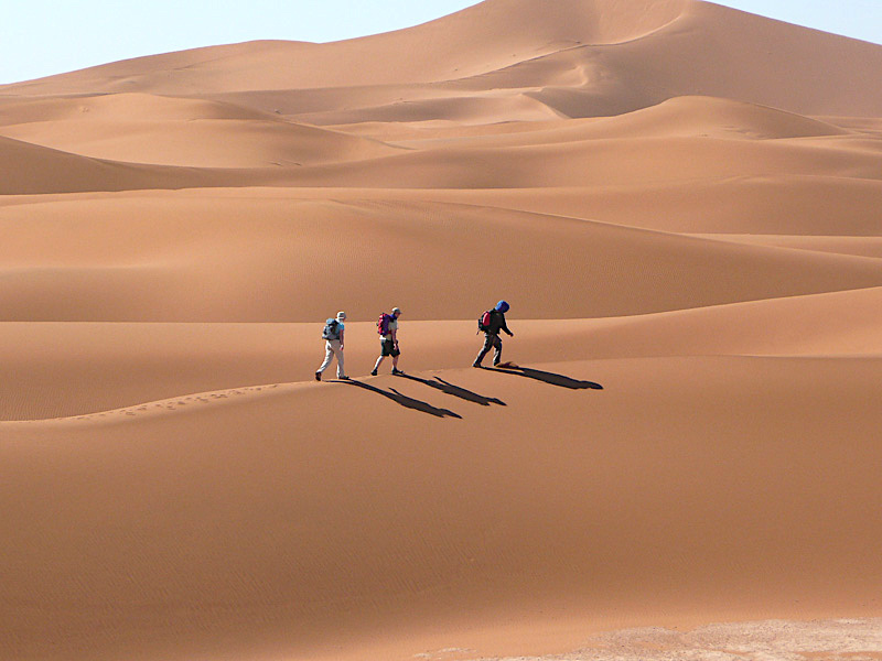 Sahara desert trek – treking along sahara ridges Sahara trek