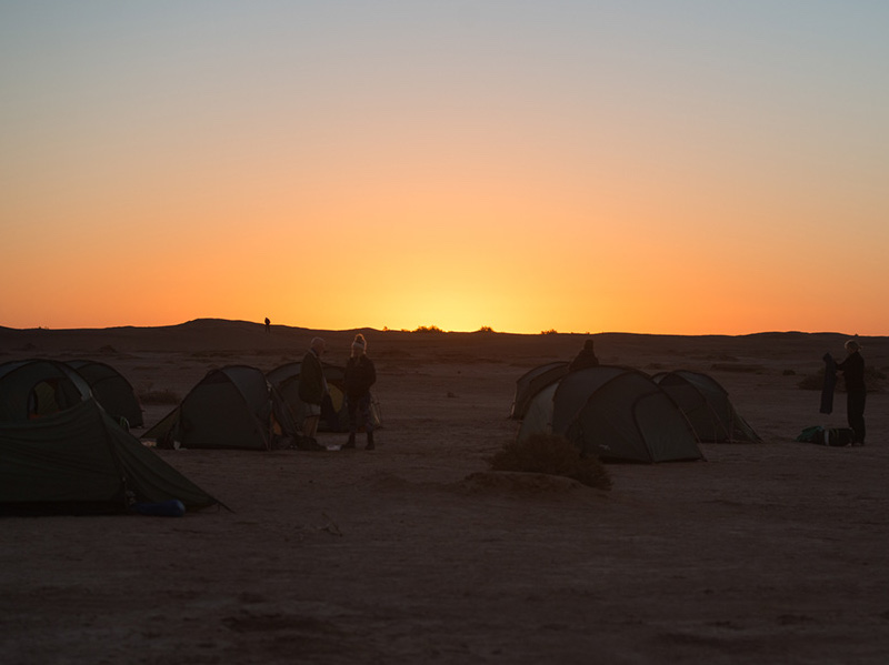 Sahara desert trek – night camp Sahara trek