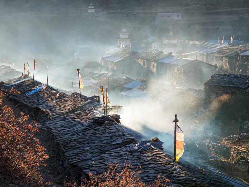 Nepal village Manaslu
