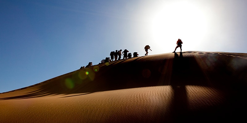 Sahara Desert trek – fierce sun Sahara fierce sun